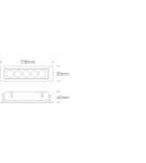 One Light FERO 5R wpust regulowany 12W 3000K biały  51012H/W/W