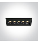 One Light FERO 5R wpust regulowany 12W 3000K czarny  51012H/B/W