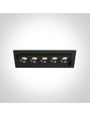 One Light FERO 5R wpust regulowany 12W 3000K czarny  51012H/B/W