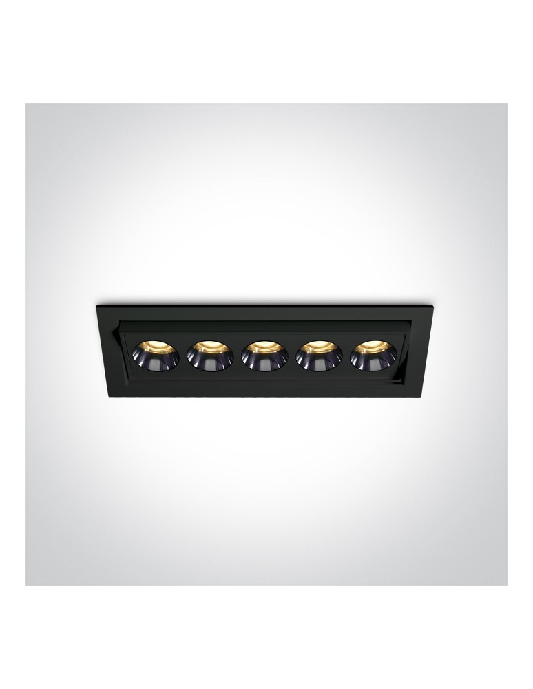 One Light FERO 5R wpust regulowany 12W 3000K czarny  51012H/B/W