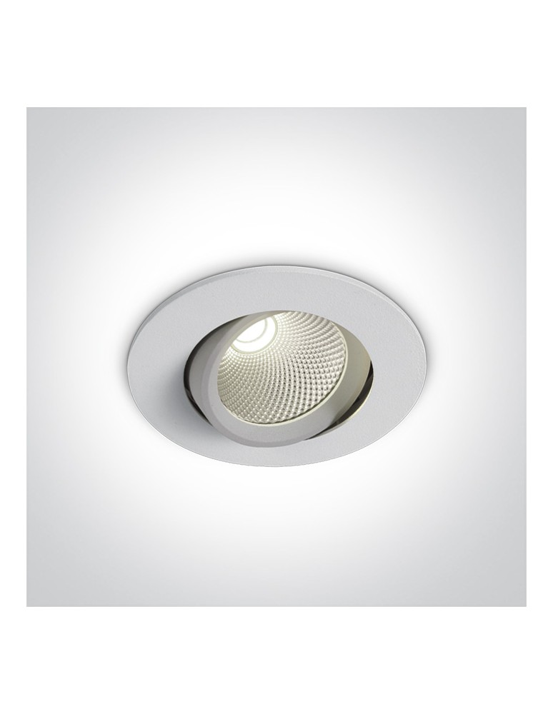 One Light GLIFADA wpust regulowany 7W 3000K-3500K-4000K biały  11107B/W/V