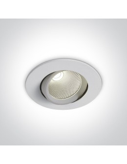 One Light GLIFADA wpust regulowany 7W 3000K-3500K-4000K biały  11107B/W/V