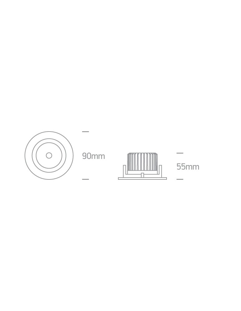 LED flush-mounted lamps - One Light GLIFADA adjustable recessed 7W 3000K-3500K-4000K white 11107B/W/V. - product kolory-swiatla.pl 2