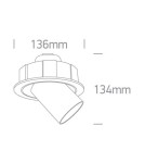 LED flush-mounted lamps - One Light IDIL adjustable 9W 3000K recessed white 11109B/W/W. - product 5