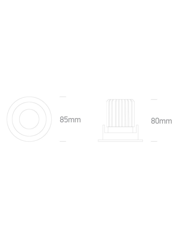 LED flush-mounted lamps - One Light KAMAN adjustable recessed 12W 3000K white IP65 11112P/W/W. - product kolory-swiatla.pl 2