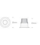 LED flush-mounted lamps - One Light KOROPI adjustable recessed 7W 3000K-3500K-4000K black 11107FD/B/V. - product 2