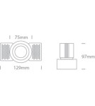 Frameless flush-mounted lamps - trimless - One Light MERSA frameless adjustable recessed 12W LED module white 11112T/W/W - product 4