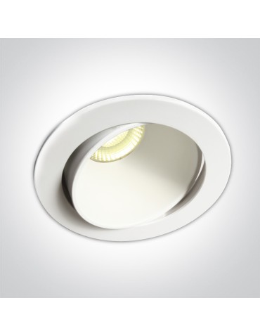 One Light REN wpust regulowany 8W 3000K Triac biały IP54 11106PK/W/W