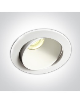 One Light REN adjustable recessed 8W 3000K Triac white IP54 11106PK/W/W.
