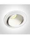 One Light REN adjustable recessed 8W 3000K Triac white IP54 11106PK/W/W.