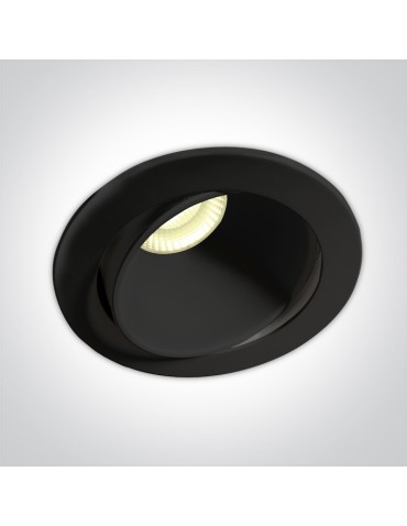One Light REN wpust regulowany 8W 3000K Triac czarny IP54 11106PK/B/W