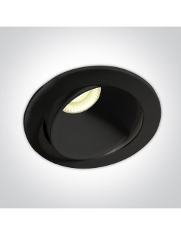 One Light REN wpust regulowany 8W 3000K Triac czarny IP54 11106PK/B/W