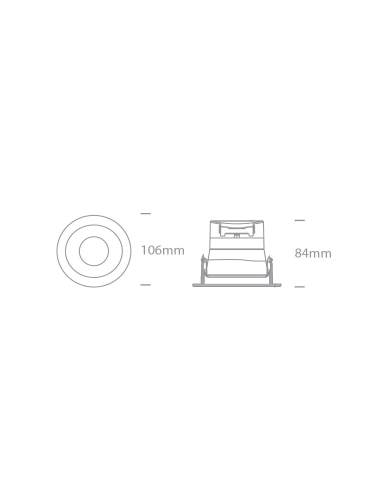 LED flush-mounted lamps - One Light REN adjustable recessed 8W 3000K Triac black IP54 11106PK/B/W - product kolory-swiatla.pl 2