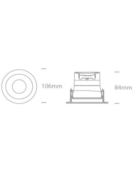 One Light REN adjustable recessed 8W 3000K Triac black IP54 11106PK/B/W - product 2