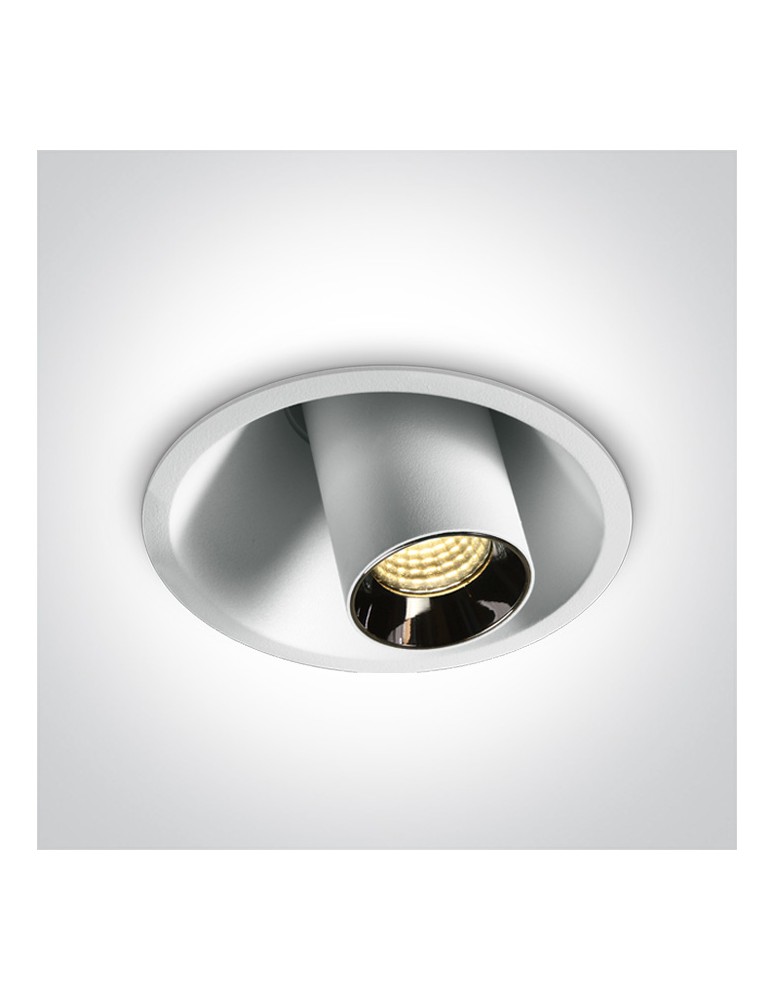One Light SKITI O wpust regulowany 7W 3000K biały  11107T/W/W