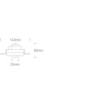 One Light SKITI T wpust regulowany bezramkowy 7W moduł LED biały  11107TTR/W/W