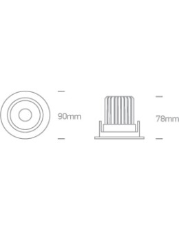 One Light TONO adjustable recessed 13W 3000K white IP54 11113D/W/W - product 2