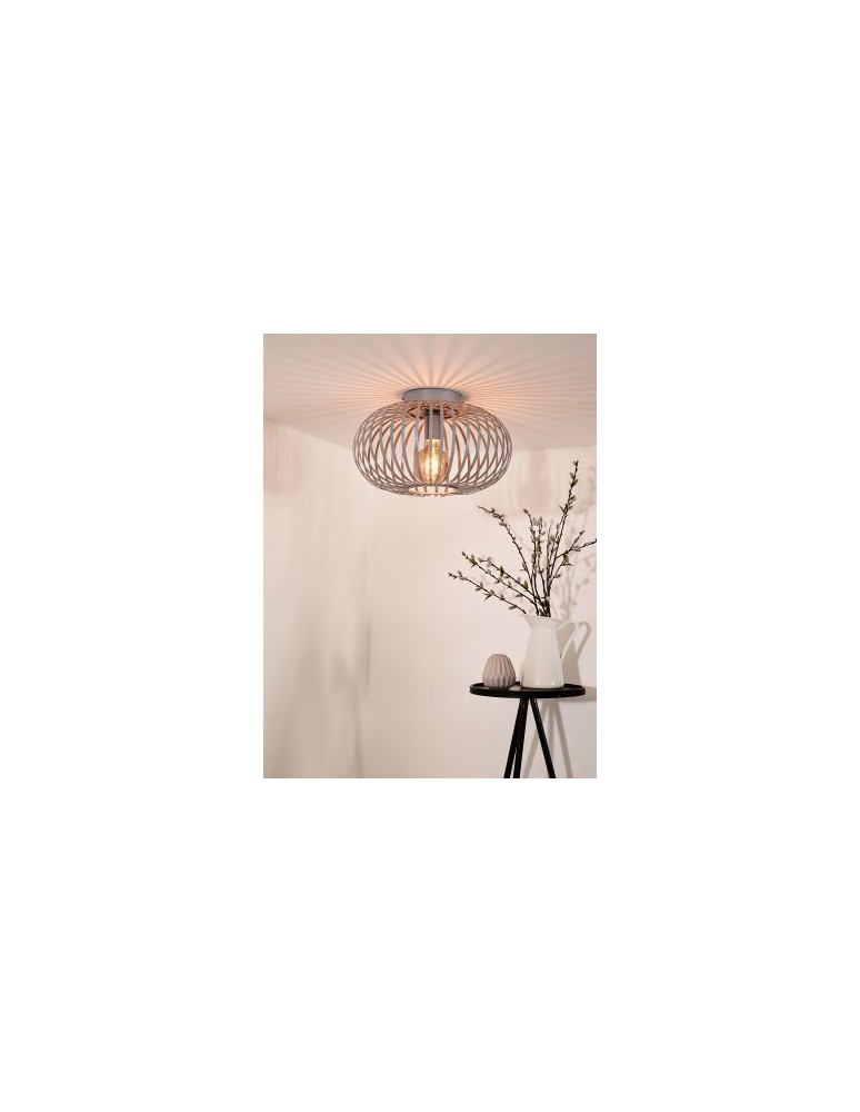 Ceiling lamps - Lucide MANUELA Ceiling 1xE27 grey 78174/40/36 - product kolory-swiatla.pl 4