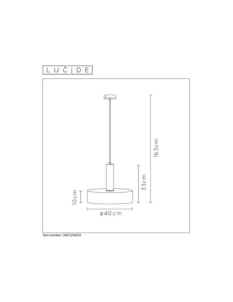 Brass-colored pendant lamps - Lucide GIADA Pendant 1xE27 satin brass black 30472/40/02 - product kolory-swiatla.pl 8