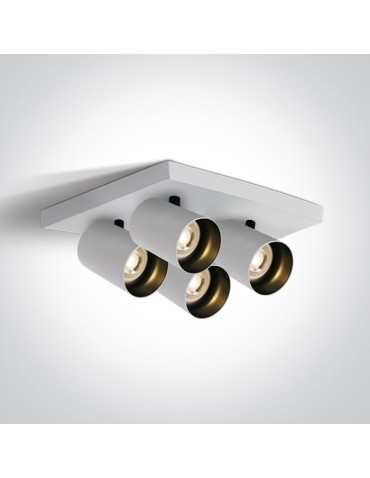 One Light ELATOS 4 ceiling light 4x10W GU10 white 65405N/W