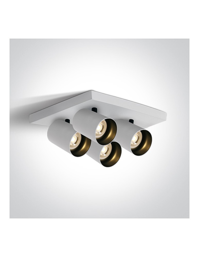 One Light ELATOS 4 sufitowa 4x10W GU10 biały  65405N/W