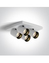 One Light ELATOS 4 ceiling light 4x10W GU10 white 65405N/W