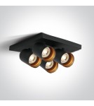 Spotlight ceiling lamps - One Light ELATOS 4 ceiling light 4x10W GU10 black 65405N/B - product 1