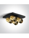 One Light ELATOS 4 ceiling light 4x10W GU10 brushed brass 65405N/BBS
