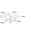 Spotlight ceiling lamps - One Light ELATOS 4 ceiling light 4x10W GU10 brushed brass 65405N/BBS - product 2