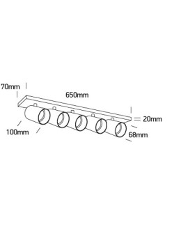 One Light ELATOS 5 sufitowa 5x10W GU10 biały 65505N/W - produkt 2