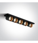 Spotlight ceiling lamps - One Light ELATOS 5 ceiling light 5x10W GU10 black 65505N/B - product 1