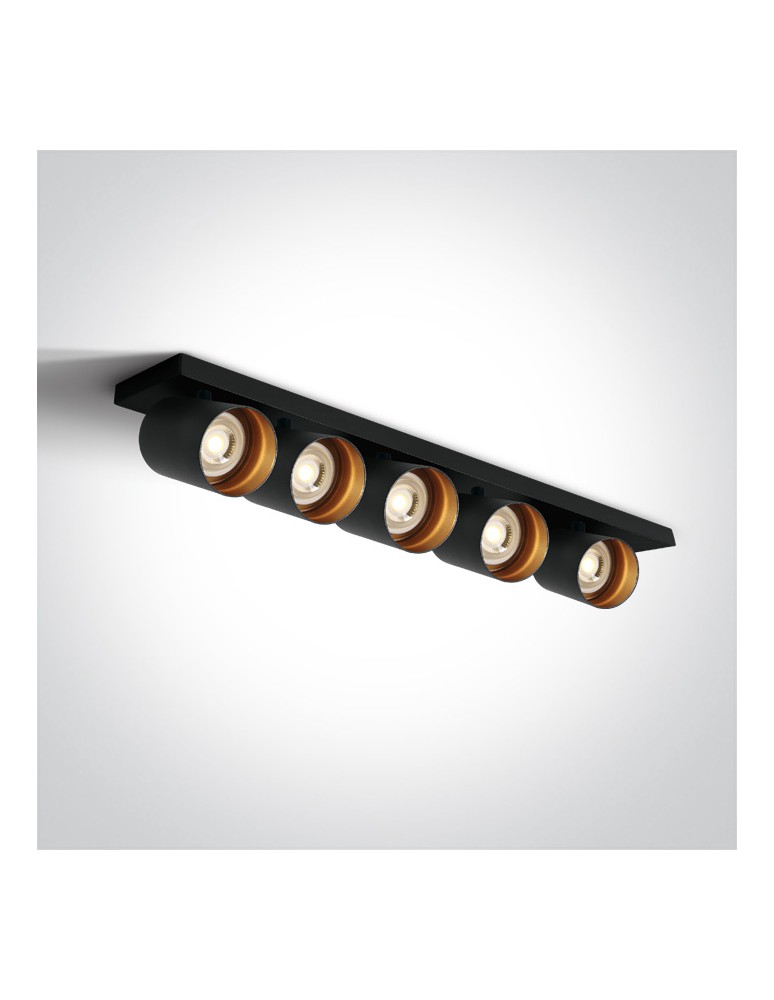 Spotlight ceiling lamps - One Light ELATOS 5 ceiling light 5x10W GU10 black 65505N/B - product kolory-swiatla.pl 1
