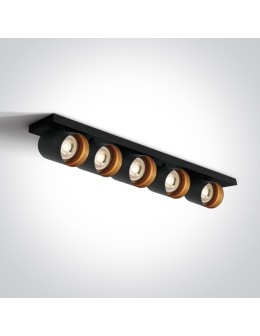 One Light ELATOS 5 sufitowa 5x10W GU10 czarny 65505N/B