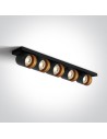 One Light ELATOS 5 sufitowa 5x10W GU10 czarny  65505N/B