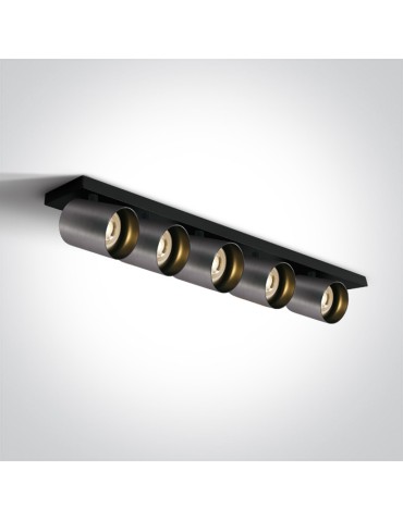 One Light ELATOS 5 ceiling light 5x10W GU10 metallic grey 65505N/MG