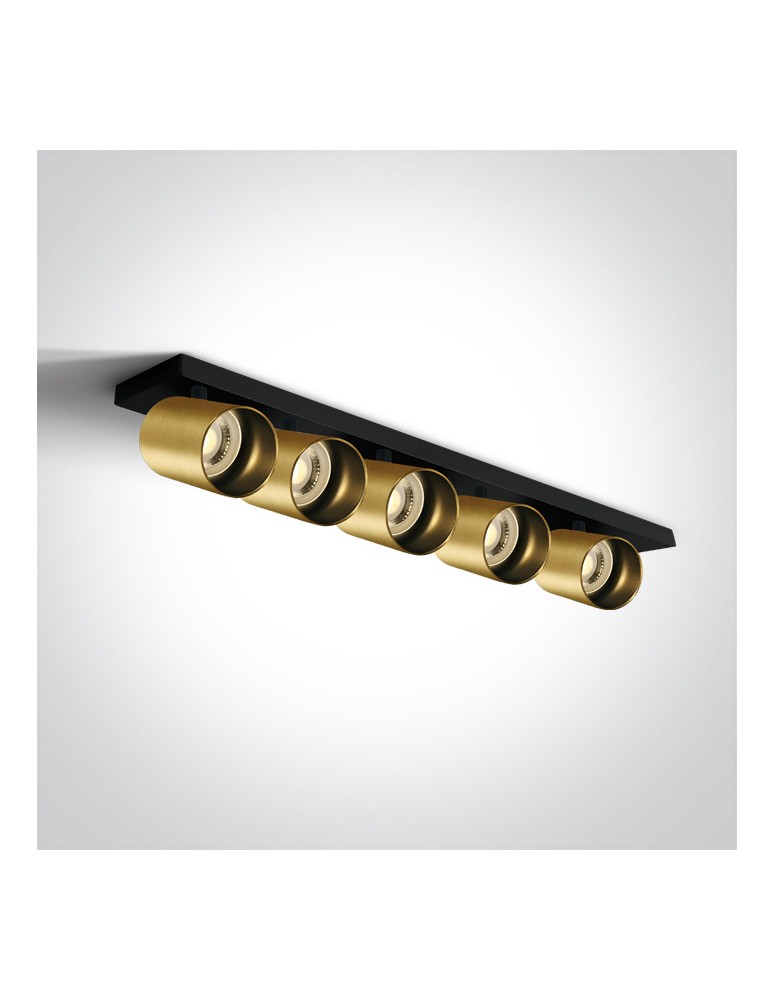 Spotlight ceiling lamps - One Light ELATOS 5 ceiling light 5x10W GU10 brushed brass 65505N/BBS - product kolory-swiatla.pl 1