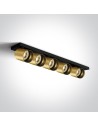 One Light ELATOS 5 sufitowa 5x10W GU10 szczotkowany mosiężny  65505N/BBS