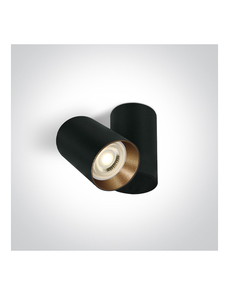 One Light ELATOS E sufitowa 10W GU10 czarny  65105E/B