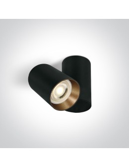 One Light ELATOS E ceiling light 10W GU10 black 65105E/B