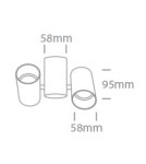 Spotlight ceiling lamps - One Light ELATOS E2 ceiling light 2x10W GU10 white 65205E/W - product 3