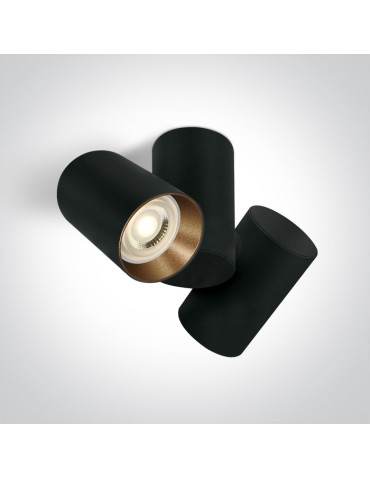 One Light ELATOS E2 ceiling light 2x10W GU10 black 65205E/B