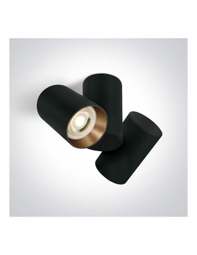 One Light ELATOS E2 sufitowa 2x10W GU10 czarny  65205E/B