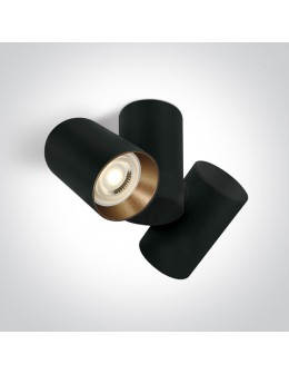 One Light ELATOS E2 sufitowa 2x10W GU10 czarny  65205E/B