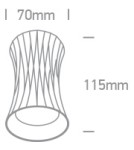 Round ceiling luminaires - One Light MARDIN J ceiling light 10W GU10 copper 12105J/CU - product 2