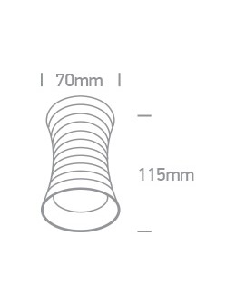 One Light MARDIN L ceiling light 10W GU10 dark chrome 12105L/DC - product 2