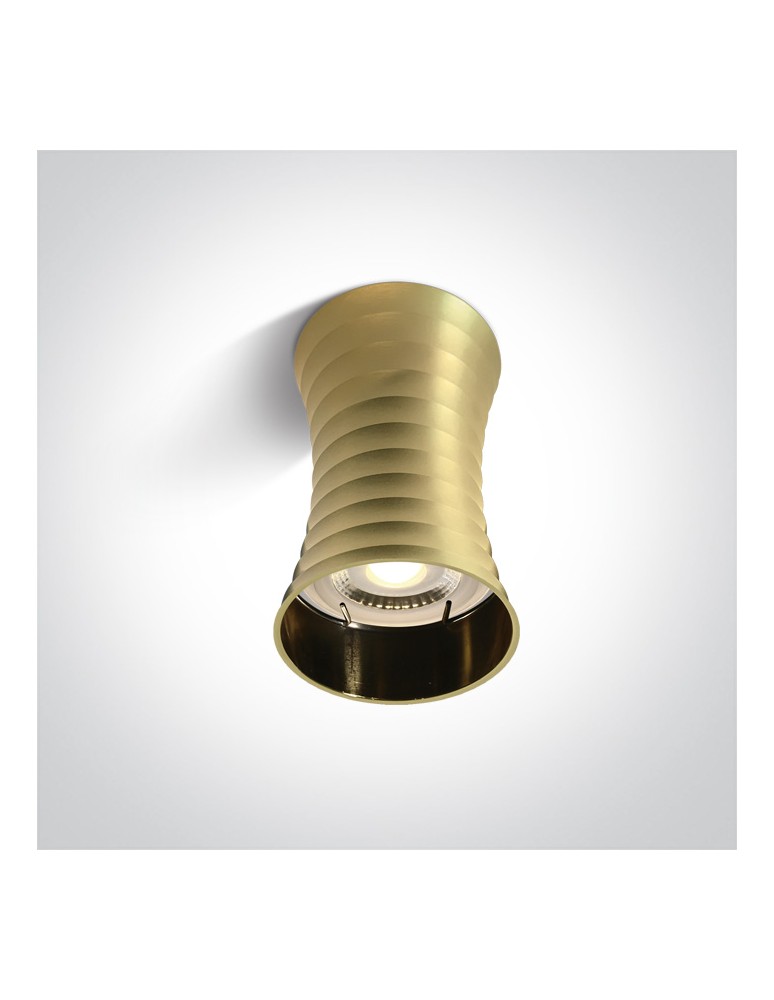Round ceiling luminaires - One Light MARDIN L ceiling light 10W GU10 brushed brass 12105L/BBS - product kolory-swiatla.pl 1