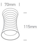 One Light MARDIN L sufitowa 10W GU10 szczotkowany mosiężny  12105L/BBS