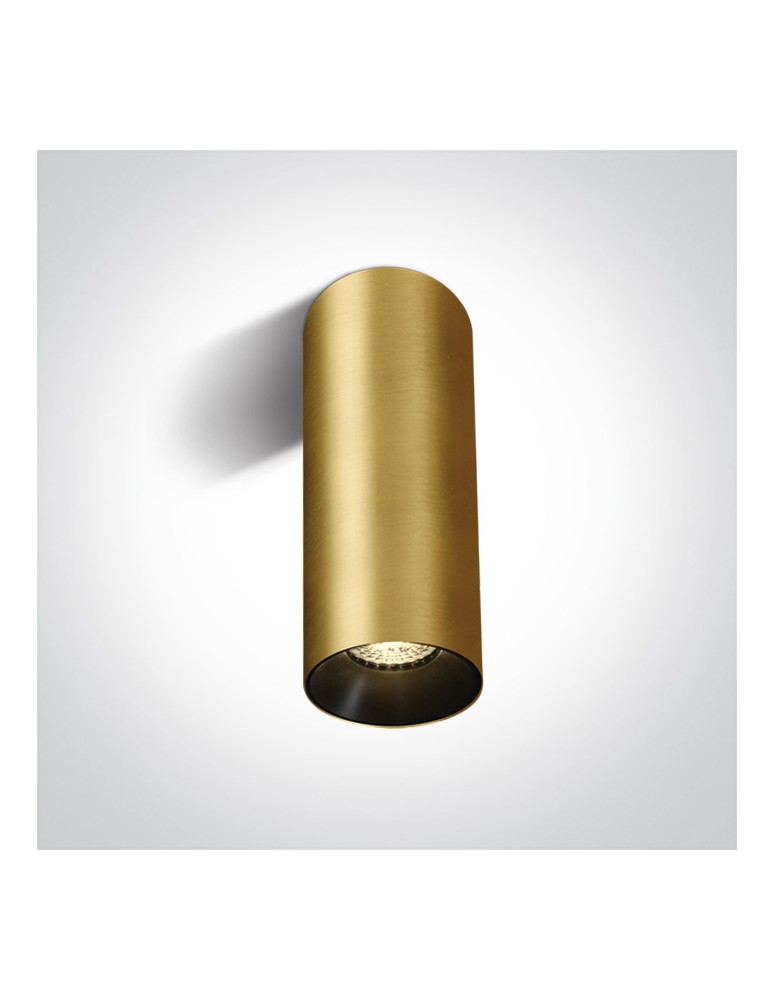 Round ceiling luminaires - One Light MUDROS MA ceiling 10W GU10 brushed brass 12105MA/BBS - product kolory-swiatla.pl 1