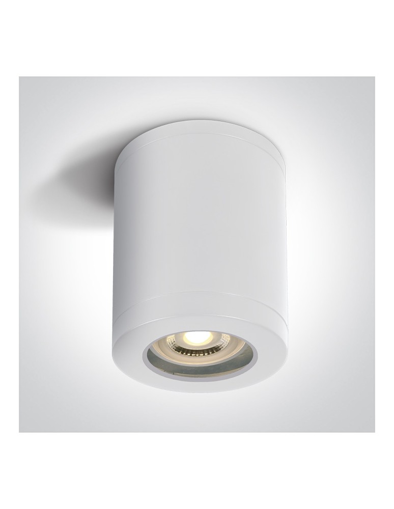 Outdoor ceiling lamps - One Light NOTA B ceiling 10W GU10 white IP65 67142B/W - product kolory-swiatla.pl 1