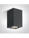 One Light NOTA D sufitowa 6W GU10 antracyt IP65 67142D/AN